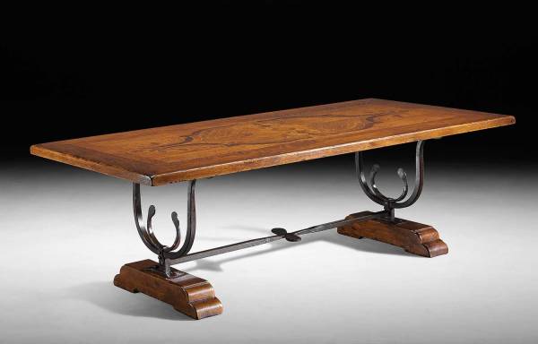 GV-556 Solid Top Table w/ Forged Iron Base