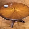 GV-805-72 Round Dining Table w/ Sunburst Inlay