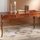 FM-950 Desk w/Black Italian Leather Insert
