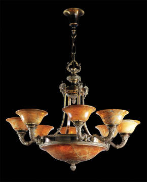 M-18529 Alabaster Chandelier