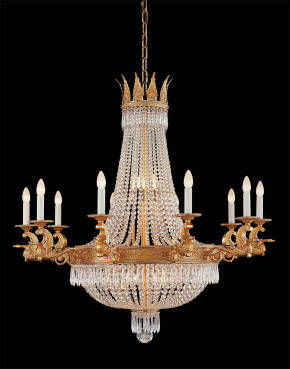 M-18761 Chandelier w/ Scholer Crystal