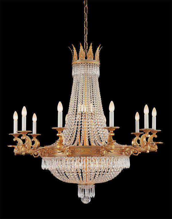 M-18761 Chandelier w/ Scholer Crystal