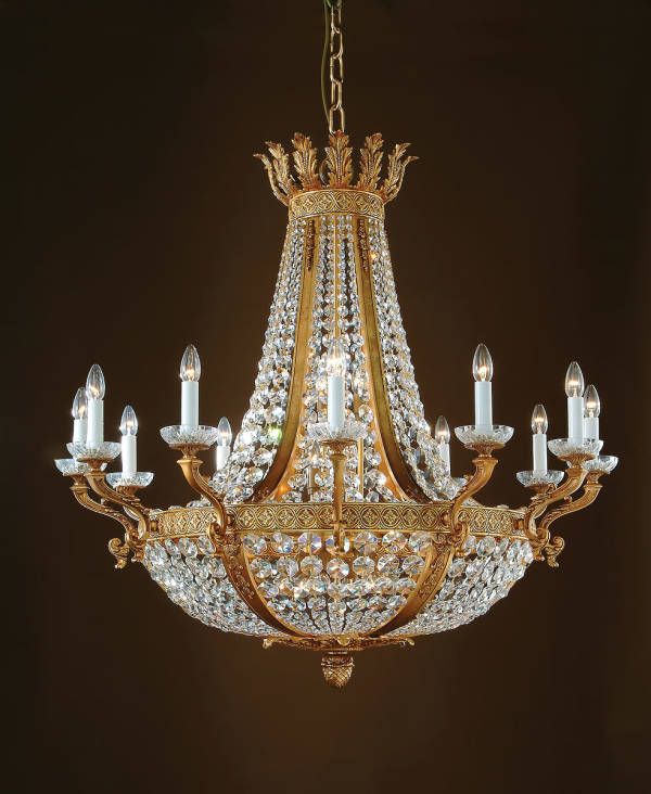 M-19560-SE Chandelier w/ Swarovski Crystal