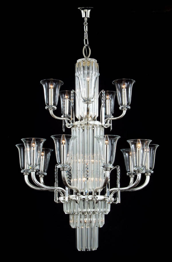 M-20016-1 Chandelier w/ Crystal Globes