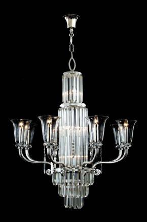 M-20028-1 Chandelier w/ Crystal Globes