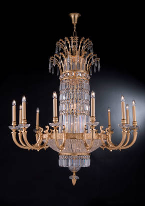 M-20106 Chandelier w/ Scholer Crystal