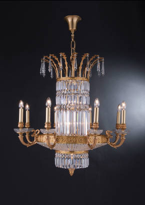 M-20107 Chandelier w/ Scholer Crystal