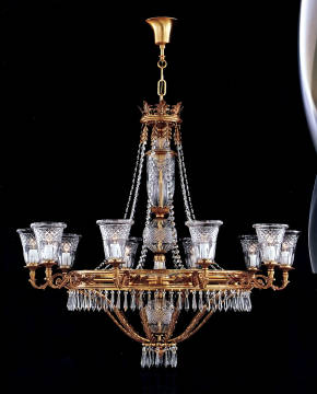 M-19788 Chandelier w/ Scholer Crystal