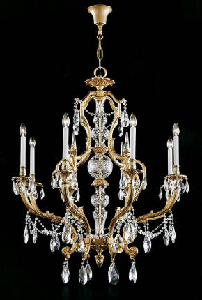 M-19875 Chandelier w/ Scholer Crystal