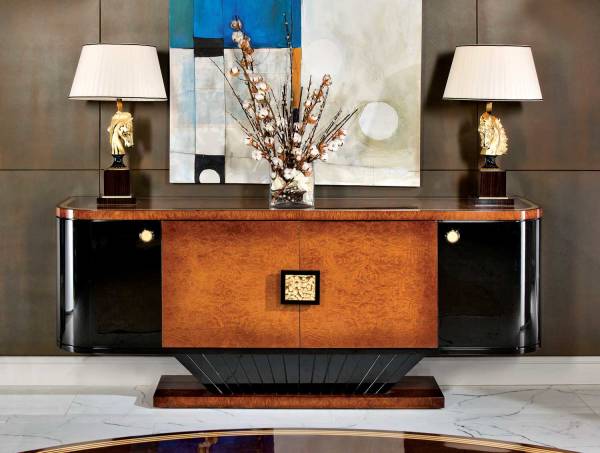 TM-1009 Burl Veneer Sideboard