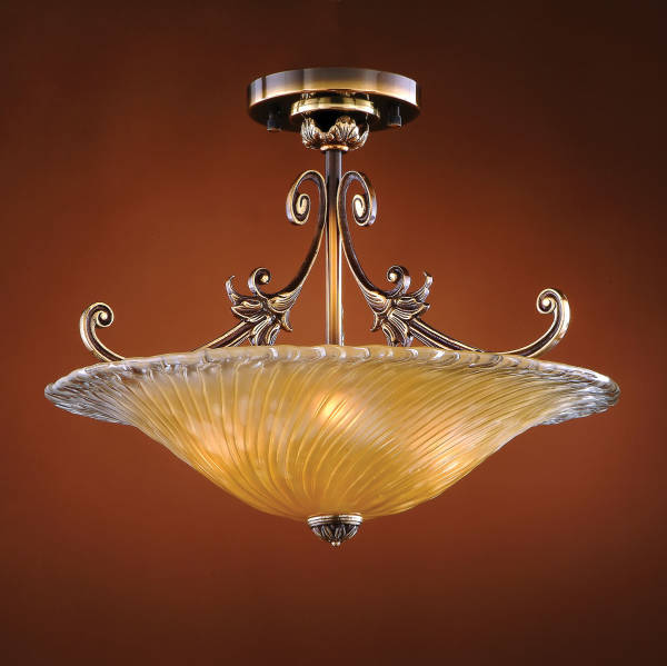 M-19510 Venetian Glass Ceiling Fixture