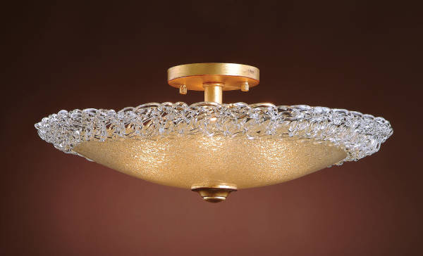 M-19555 Venetian Glass Ceiling Fixture