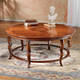 B-13W Coffee Table with Burl Wood Top