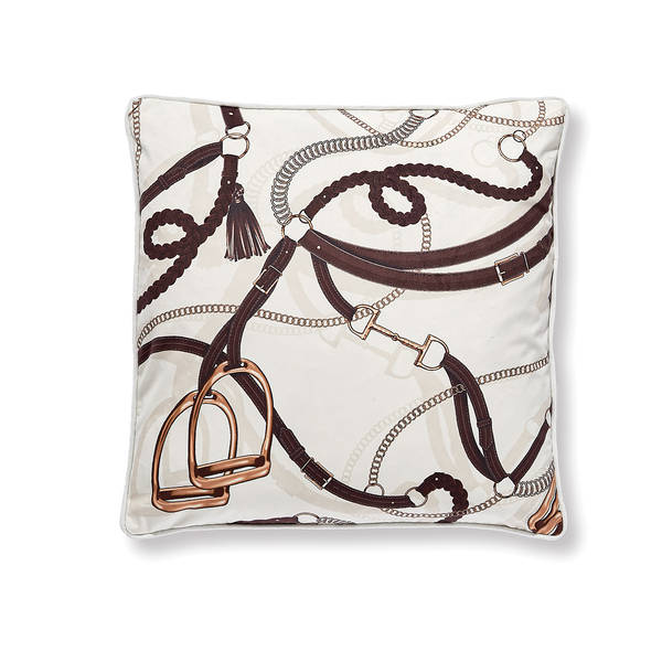 AB-1701-042-OWT Equestrian Themed Pillow