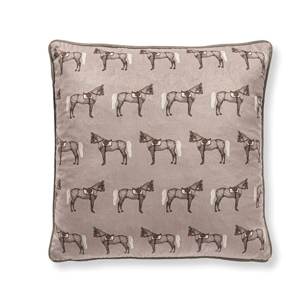 AB-1701-047-GRY Equestrian Themed Pillow