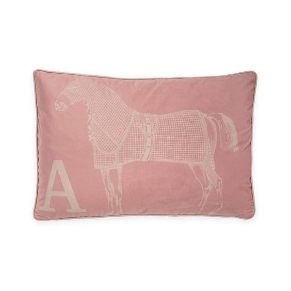 AB-1701-051-PNK Equestrian Themed Pillow