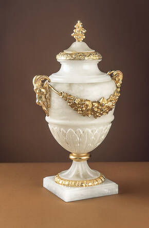 M-A110 White Alabaster Urn