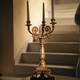 M-A121 Crystal And Bronze Candelabra