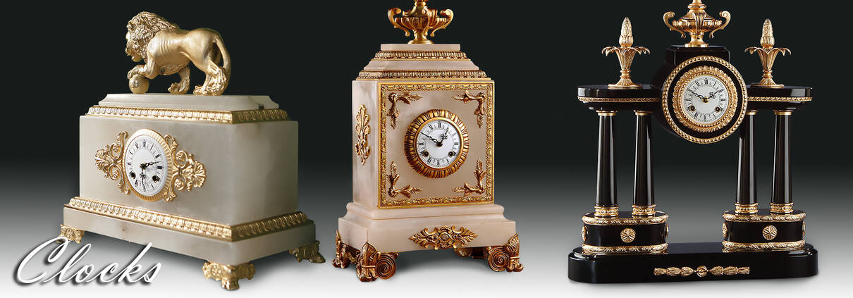 M-A120 White Alabaster Clock