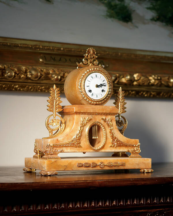 M-A119-1 Brandy Alabaster Clock