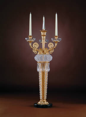 M-A121 Crystal And Bronze Candelabra