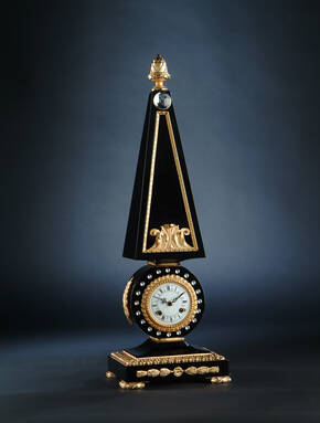 M-A122 Black Obelisk Clock
