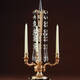 M-A121 Crystal And Bronze Candelabra