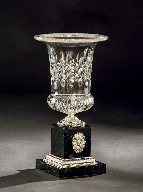 M-A134 Crystal And Marble Vase