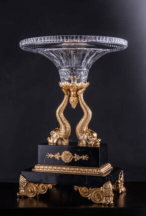 M-A137 Crystal And Marble Centerpiece