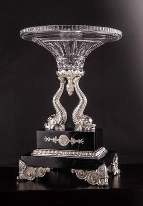 M-A137-S Crystal And Marble Centerpiece