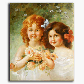 AN-10-49 Original oil painting - Children