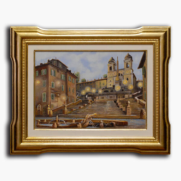 AN-18-340 Original oil painting with frame - Scenic