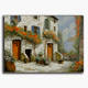 AN-18-298 Original oil painting - Villa on the lake