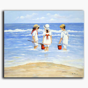 AN-20-215 Original oil painting - Beach