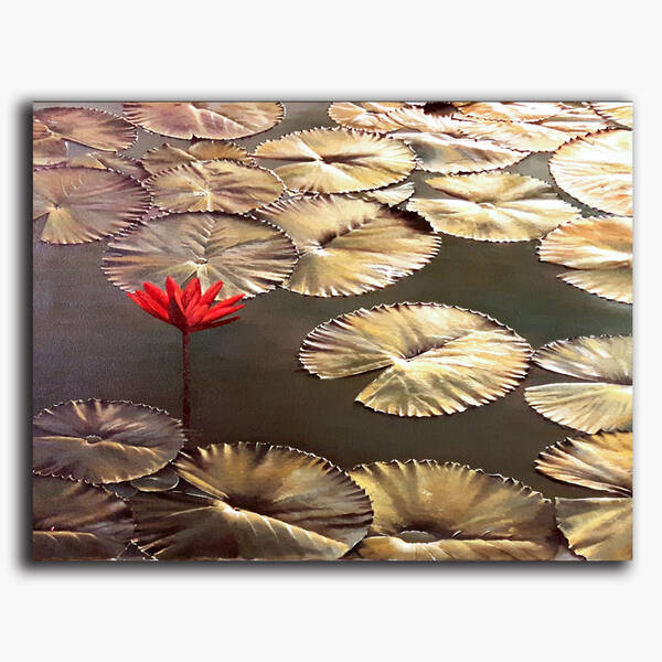 AN-21-222 Original oil painting - Water lilies