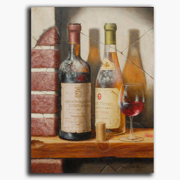AN-24-01 Original oil painting - Vintage wine