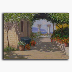 AN-48-117 Original oil painting - Garden