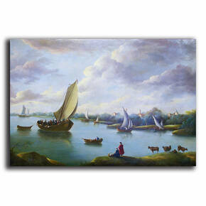 AN-6-26 Original oil painting - Ships and Sails