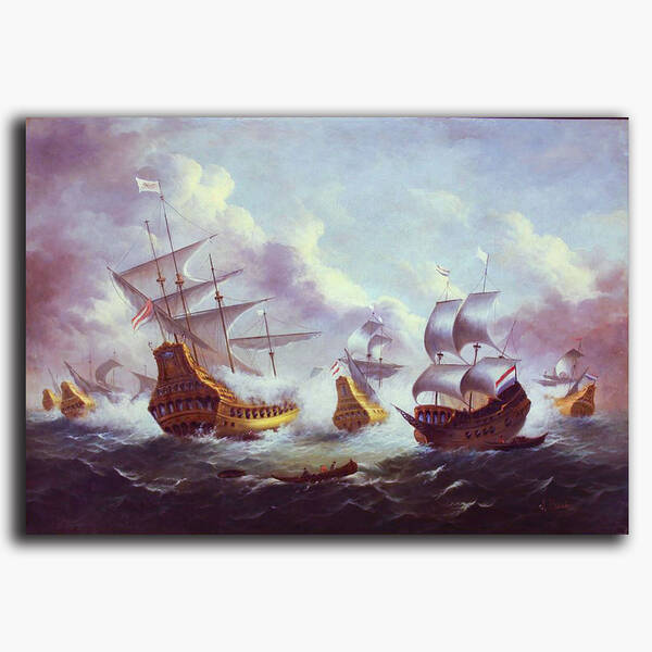 AN-6-28 Original oil painting - Ships and Sails