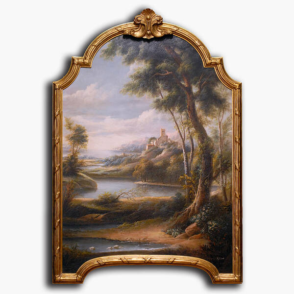AN-8-239 Original oil painting with frame - Scenic