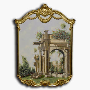 AN-9-78 Original oil painting with frame - Ruins
