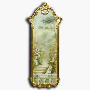 AN-9-82 Original oil painting with frame - Garden