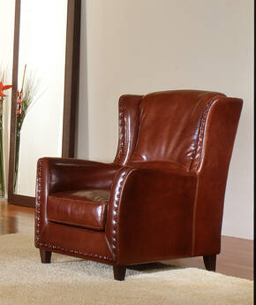 OR-242-A Transitional Leather Armchair