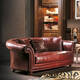 OR-245-3S Traditional Leather Sofa