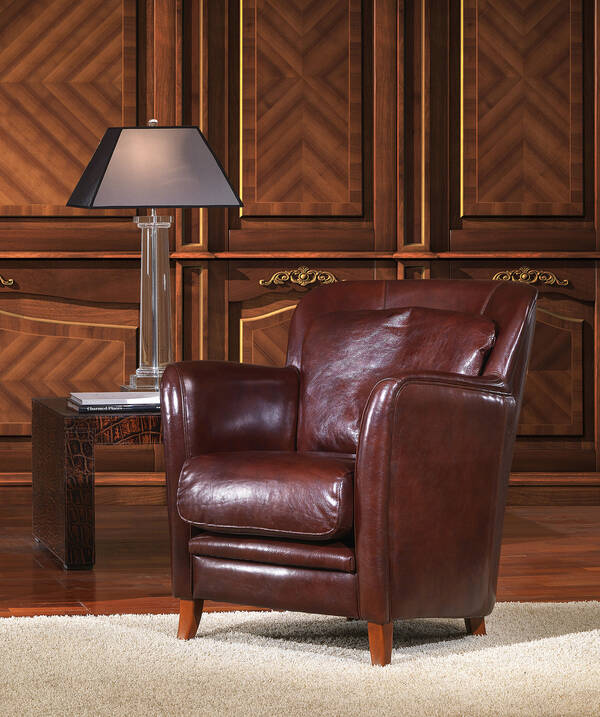 OR-235-A Contemporary Leather Armchair