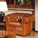 OR-238-3S English Chesterfield Leather Sofa