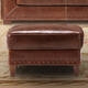 OR-238-O Transitional Tufted Leather Ottoman