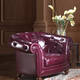 OR-247-3S Traditional Tuxedo Leather Sofa