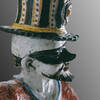 CEC-4-B Terracotta Masked Harlequin Statue