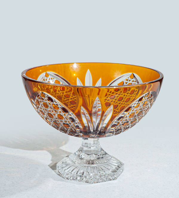 CDM-524-285 10" Amber Crystal Bowl